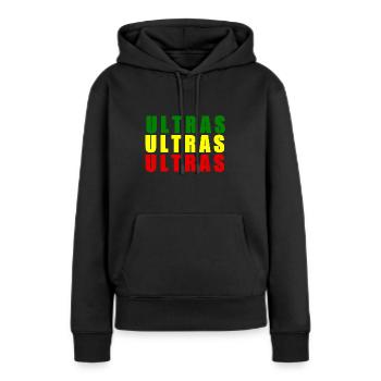 Ultras - Sweat à capuche Premium bio Femme - noir - Devant - Julia (174cm)