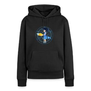 Magicien - Magicien - Sweat à capuche Premium bio Femme - noir - Devant - Julia (174cm)