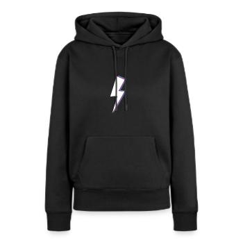 Cadeau de style rétro rétro Blitz - Sweat à capuche Premium bio Femme - noir - Devant - Julia (174cm)