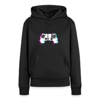 Kontroller Weiß - Frauen Premium Bio Hoodie - Schwarz - Vorne - Julia (174cm)