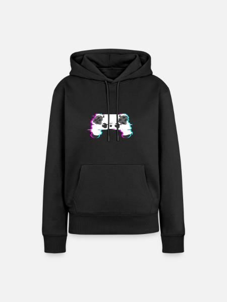 Kontroller Weiß - Frauen Premium Bio Hoodie - Schwarz