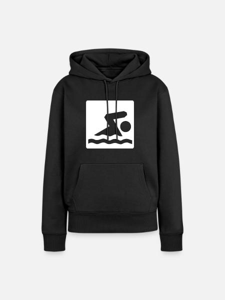 Schwimmen - Frauen Premium Bio Hoodie - Schwarz