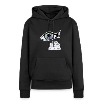 Ich sehe dich / Pflege - Frauen Premium Bio Hoodie - Schwarz - Vorne - Julia (174cm)