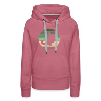 Chinchilla Vintage - Lustiges Chinchilla Geschenk - Frauen Premium Bio Hoodie - Malve - Vorne - Isabella (175cm)