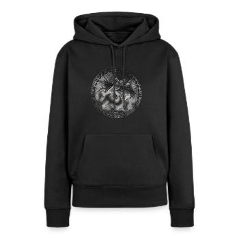 Bitcoin Bitcoin Bitcoin - Sweat à capuche Premium bio Femme - noir - Devant - Julia (174cm)