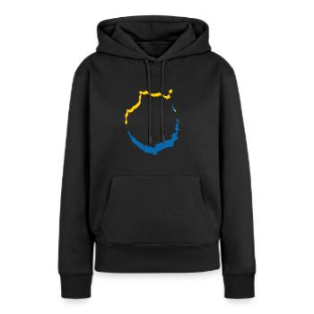 Grandes îles Canaries - Sweat à capuche Premium bio Femme - noir - Devant - Julia (174cm)