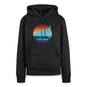 Fleet Race / Regatta Segeln - Frauen Premium Bio Hoodie - Schwarz - Vorne - Julia (174cm)