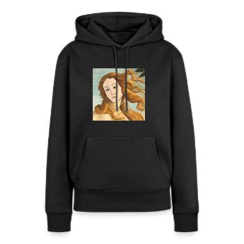 Zeichnung der Venus - Frauen Premium Bio Hoodie - Schwarz - Vorne - Julia (174cm)