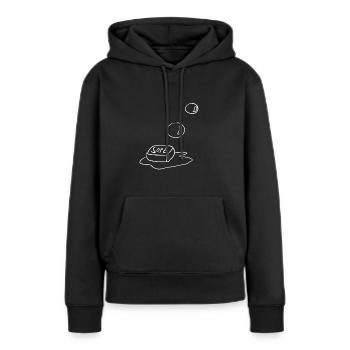 seife seifenblasen - Frauen Premium Bio Hoodie - Schwarz - Vorne - Julia (174cm)