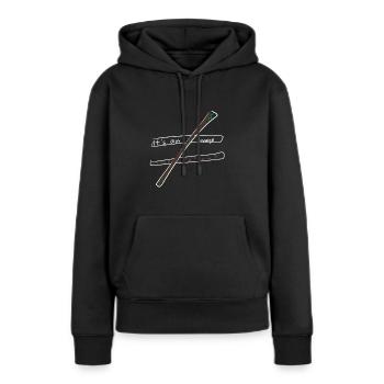 Calcul d’équation - Sweat à capuche Premium bio Femme - noir - Devant - Julia (174cm)