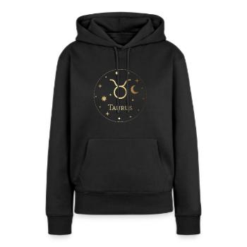 Sternzeichen Stier Horoskop - Frauen Premium Bio Hoodie - Schwarz - Vorne - Julia (174cm)
