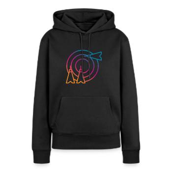 Players play darts - Women’s Premium Organic Hoodie - black - Front - Julia (174cm)