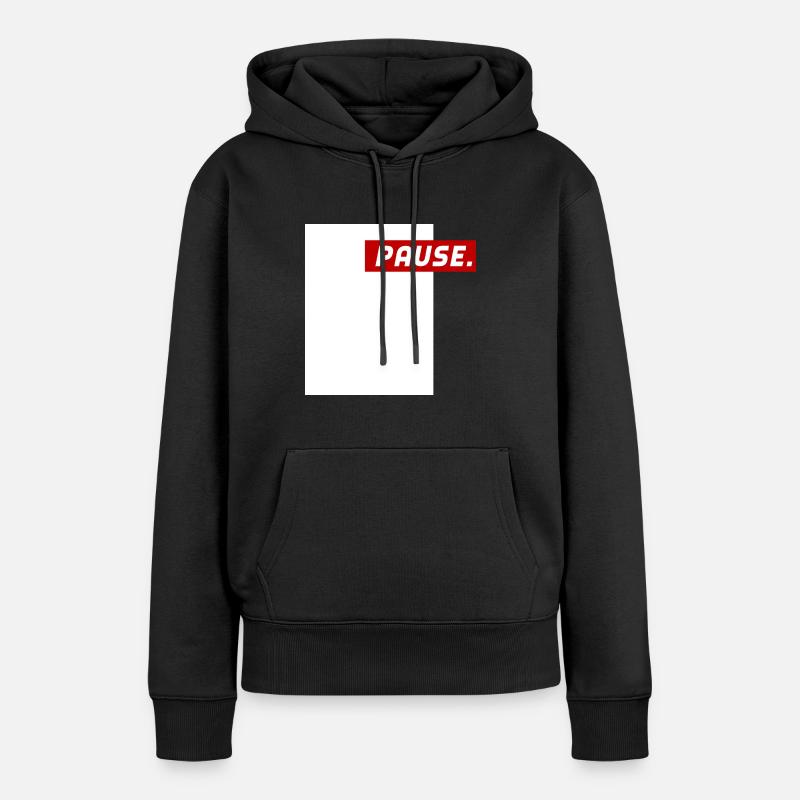Pause - Sweat à capuche Premium bio Femme - noir