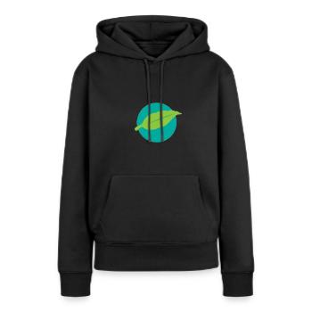 UniversalPlant - Sweat à capuche Premium bio Femme - noir - Devant - Julia (174cm)