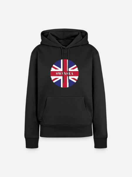 Swansea - Frauen Premium Bio Hoodie - Schwarz
