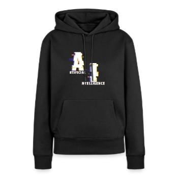 Intelligence artificielle - Sweat à capuche Premium bio Femme - noir - Devant - Julia (174cm)