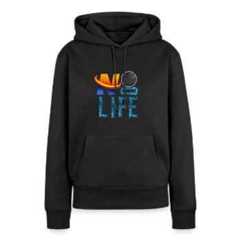 NO BOWLING NO LIFE - Sweat à capuche Premium bio Femme - noir - Devant - Julia (174cm)