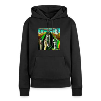 Künstliche Intelligenz - Frauen Premium Bio Hoodie - Schwarz - Vorne - Julia (174cm)
