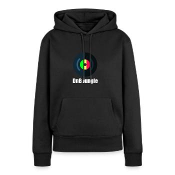 DnB Jungle - Sweat à capuche Premium bio Femme - noir - Devant - Julia (174cm)