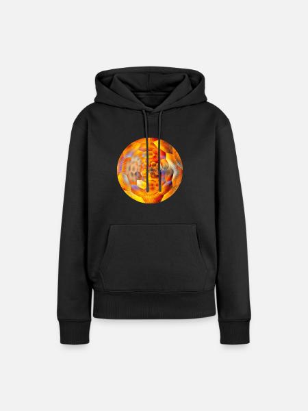 Mandala Graal 4 - Frauen Premium Bio Hoodie - Schwarz