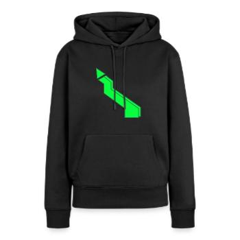 Flash green - Women’s Premium Organic Hoodie - black - Front - Julia (174cm)