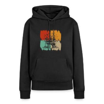 Schlagzeug Schlagzeuger Schlagzeug Schlagzeuger - Frauen Premium Bio Hoodie - Schwarz - Vorne - Julia (174cm)