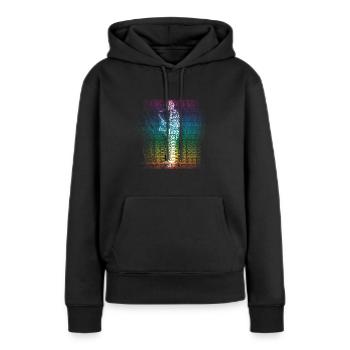 Musique Jazz Saxophoniste - Sweat à capuche Premium bio Femme - noir - Devant - Julia (174cm)