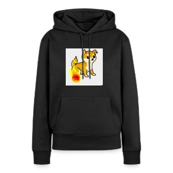Allume-feu Shiba Inu - Sweat à capuche Premium bio Femme - noir - Devant - Julia (174cm)