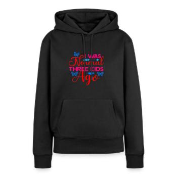 Mumie - Frauen Premium Bio Hoodie - Schwarz - Vorne - Julia (174cm)