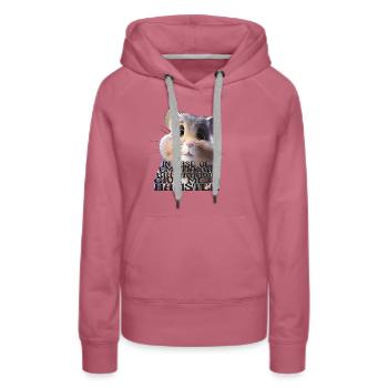 Cute Hamster Anime Comic style with saying - Women’s Premium Organic Hoodie - mauve - Front - Isabella (175cm)
