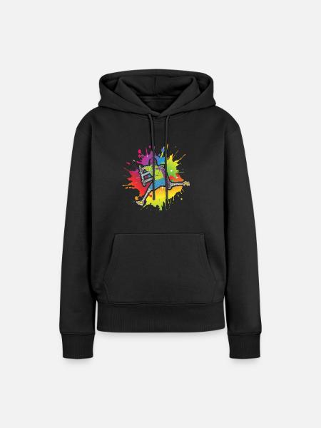Stunt Scooter - Frauen Premium Bio Hoodie - Schwarz