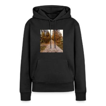 Beauté du moment - Sweat à capuche Premium bio Femme - noir - Devant - Julia (174cm)
