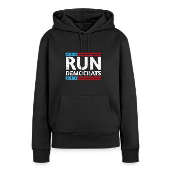 Dirigez les démocrates - Sweat à capuche Premium bio Femme - noir - Devant - Julia (174cm)
