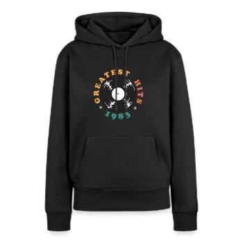 Greatest Hits de 1983 - Sweat à capuche Premium bio Femme - noir - Devant - Julia (174cm)