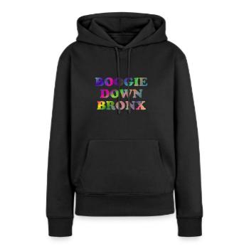 Boogie Down Bronx - Frauen Premium Bio Hoodie - Schwarz - Vorne - Julia (174cm)