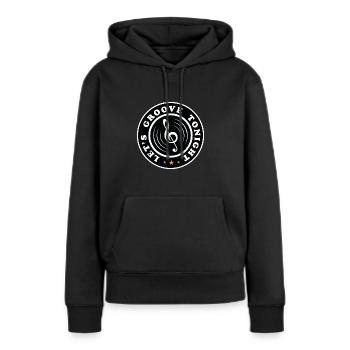 Groove ce soir - Sweat à capuche Premium bio Femme - noir - Devant - Julia (174cm)