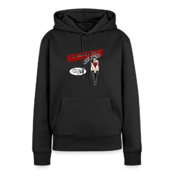 Les Hommes préfèrent les rondes 07 - Sweat à capuche Premium bio Femme - noir - Devant - Julia (174cm)