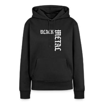 Black Metal - Frauen Premium Bio Hoodie - Schwarz - Vorne - Julia (174cm)