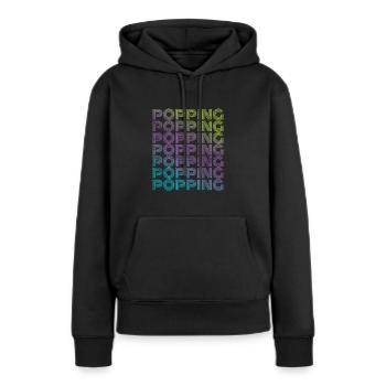 Popping Funk Style Retro - Frauen Premium Bio Hoodie - Schwarz - Vorne - Julia (174cm)