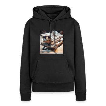 Bartagame - Bearded Dragon Geschenk - Frauen Premium Bio Hoodie - Schwarz - Vorne - Julia (174cm)