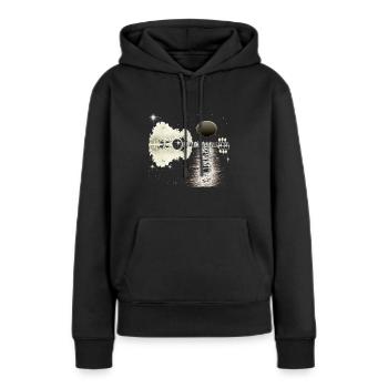 Akustische Gitarre in Romantischem Mondlicht - Frauen Premium Bio Hoodie - Schwarz - Vorne - Julia (174cm)