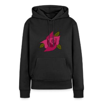 Saint-Valentin, Saint-Valentin, Saint-Valentin - Sweat à capuche Premium bio Femme - noir - Devant - Julia (174cm)
