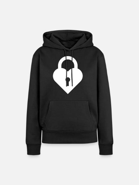 Herzschloss - Frauen Premium Bio Hoodie - Schwarz
