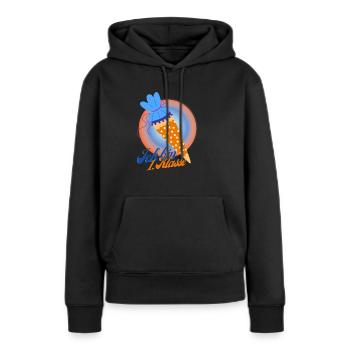 Ich bin erste Klasse - Frauen Premium Bio Hoodie - Schwarz - Vorne - Julia (174cm)