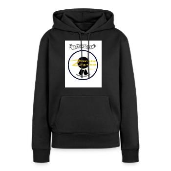 Brate Tyson - Frauen Premium Bio Hoodie - Schwarz - Vorne - Julia (174cm)