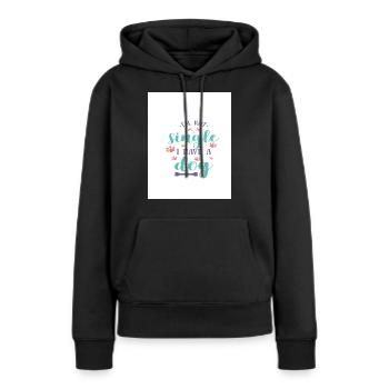 im not single i have a dog - Frauen Premium Bio Hoodie - Schwarz - Vorne - Julia (174cm)