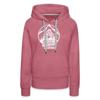 Aspen Mountain Skigebiet - Frauen Premium Bio Hoodie - Malve - Vorne - Isabella (175cm)