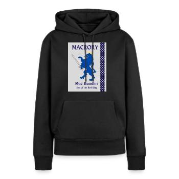 MACRORY FAMILIENNAME - Frauen Premium Bio Hoodie - Schwarz - Vorne - Julia (174cm)
