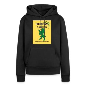 Sheridan Familienname - Frauen Premium Bio Hoodie - Schwarz - Vorne - Julia (174cm)