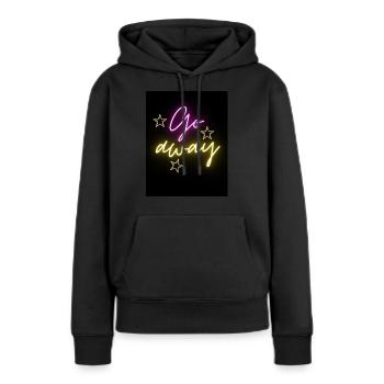 Geh weg - Frauen Premium Bio Hoodie - Schwarz - Vorne - Julia (174cm)